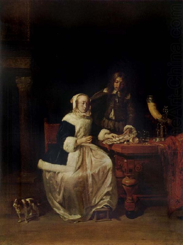 Gabriel Metsu Treating to Oysters china oil painting image